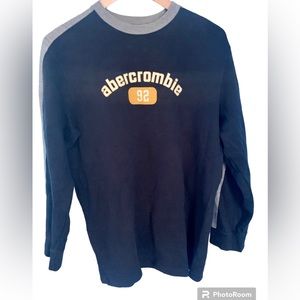 Vintage Y2K Men’s Abercrombie & Fitch Pullover Sweater Sweatshirt Spellout XL